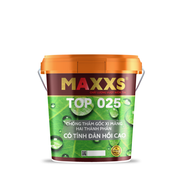 MAXXS TOP 025 - CHỐNG THẤM GỐC XI MĂNG HAI THÀNH PHẦN CÓ TÍNH ĐÀN HỒI CAO 